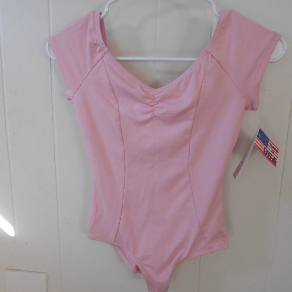 Pink Pinch Front Leotard- Child 12/14- NWT